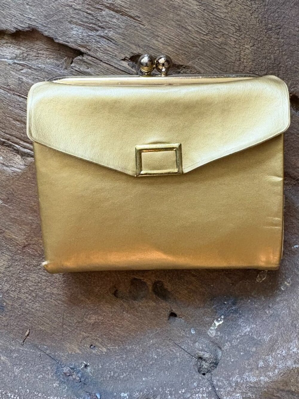 Vintage Baronet gold kisslock coin purse women's wallet retro coquette going out